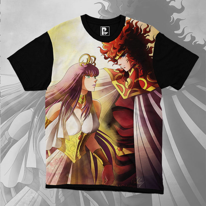 Camiseta  Athena e Apolo - Os Cavaleiros do Zodíaco